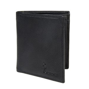 Portafoglio verticale in pelle nero