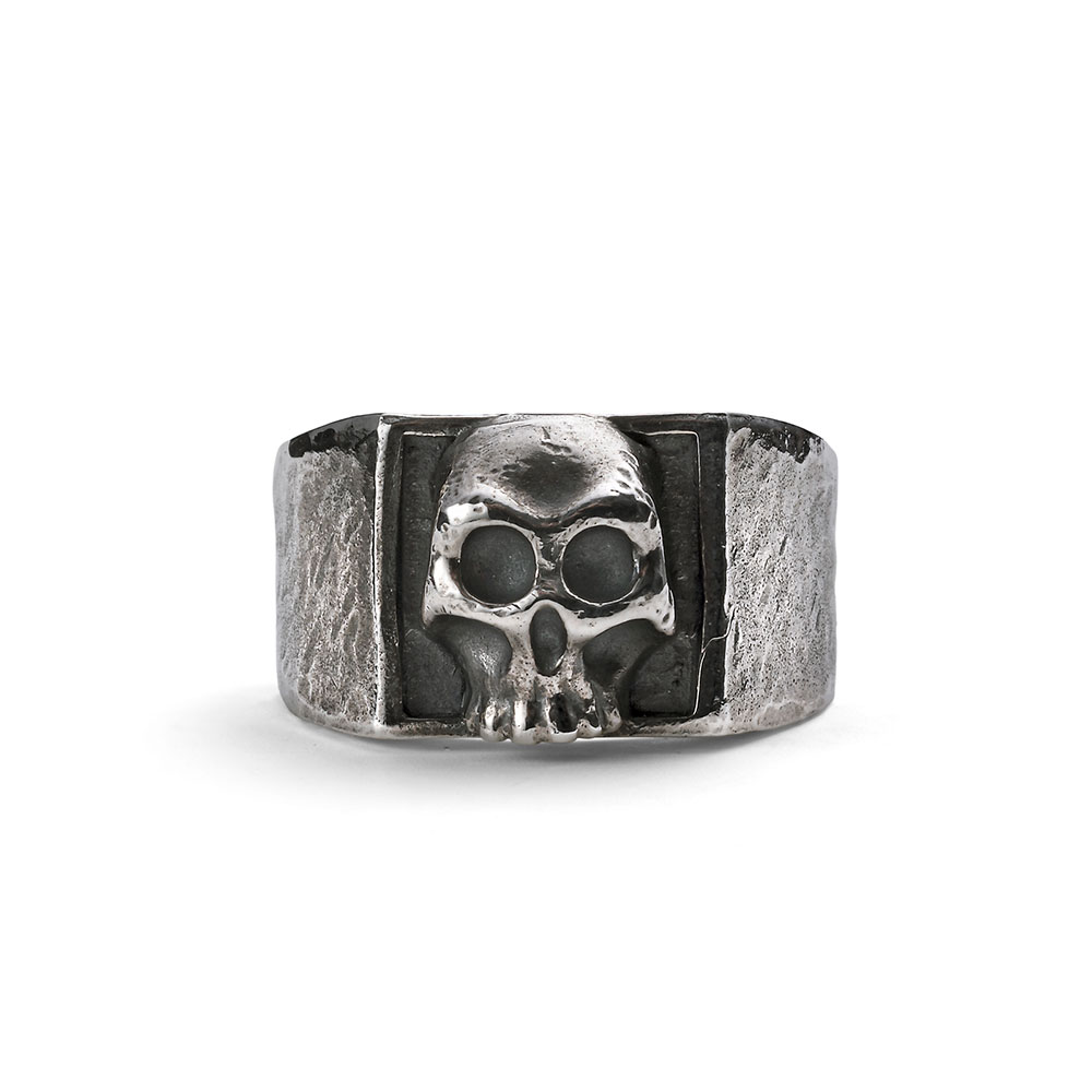 SQUARE SKULL RING – Anello quadrato in argento con teschio - immagine 5