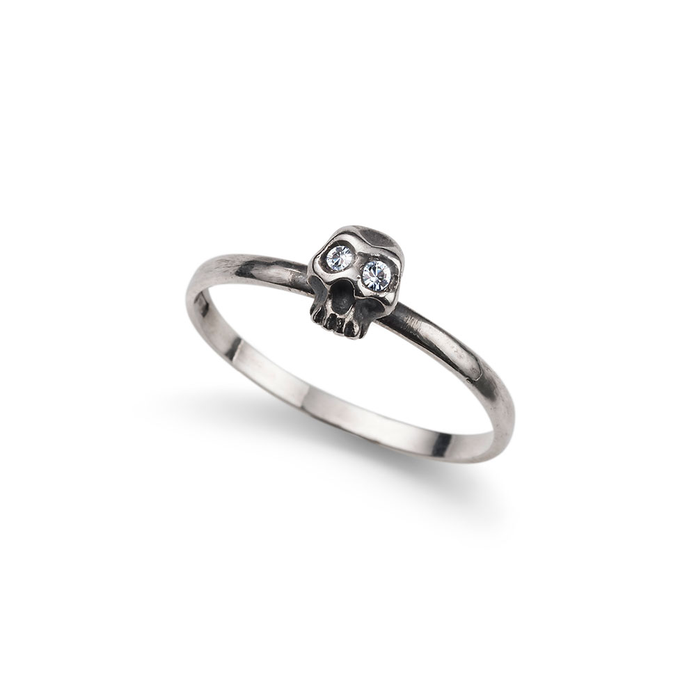 STACKABLE SKULL RING – Anello in argento con teschio - immagine 5