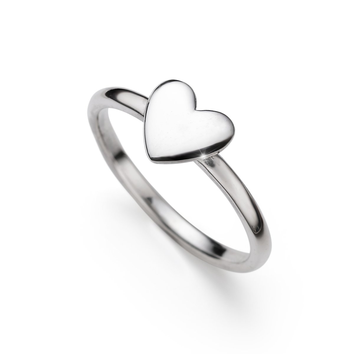 CUORE SOLITARIO – Anello in argento con cuore
