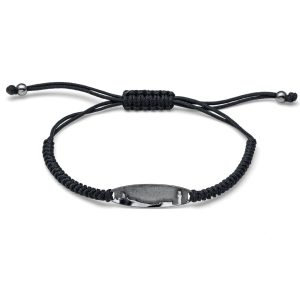SKYLINE SIENA – Bracciale argento e cordino con incisione Skyline della città di Siena