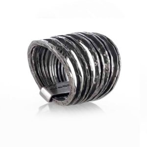 BABELE – Anello fascia in argento