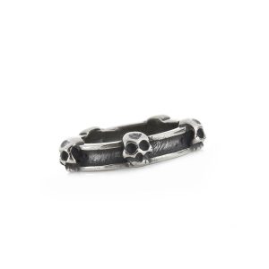 SKINNY SKULL RING PLAIN – Anello teschi in argento