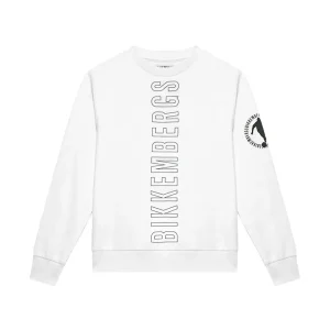 BIKKEMBERGS FELPA  STAMPATA PRIMAVERILE 2025(BIANCA-NERA-GIALLA)(4-16 ANNI)