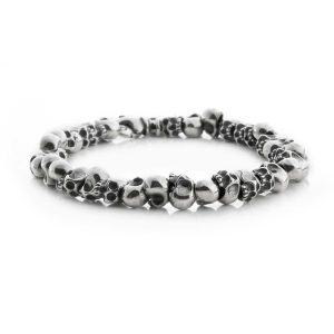 MULTI SKULLS BRACELET – Bracciale teschi in argento
